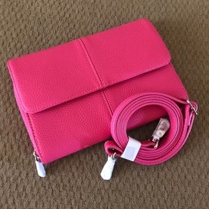 Thirty One Tons of Funds Pink crossbody wallet